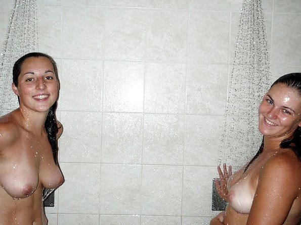 Teen Girls In Gym Shower Room