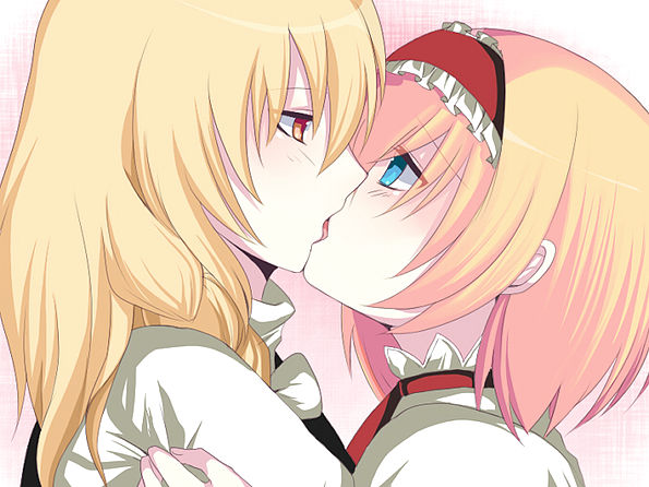 Anime Teen Girls Kiss